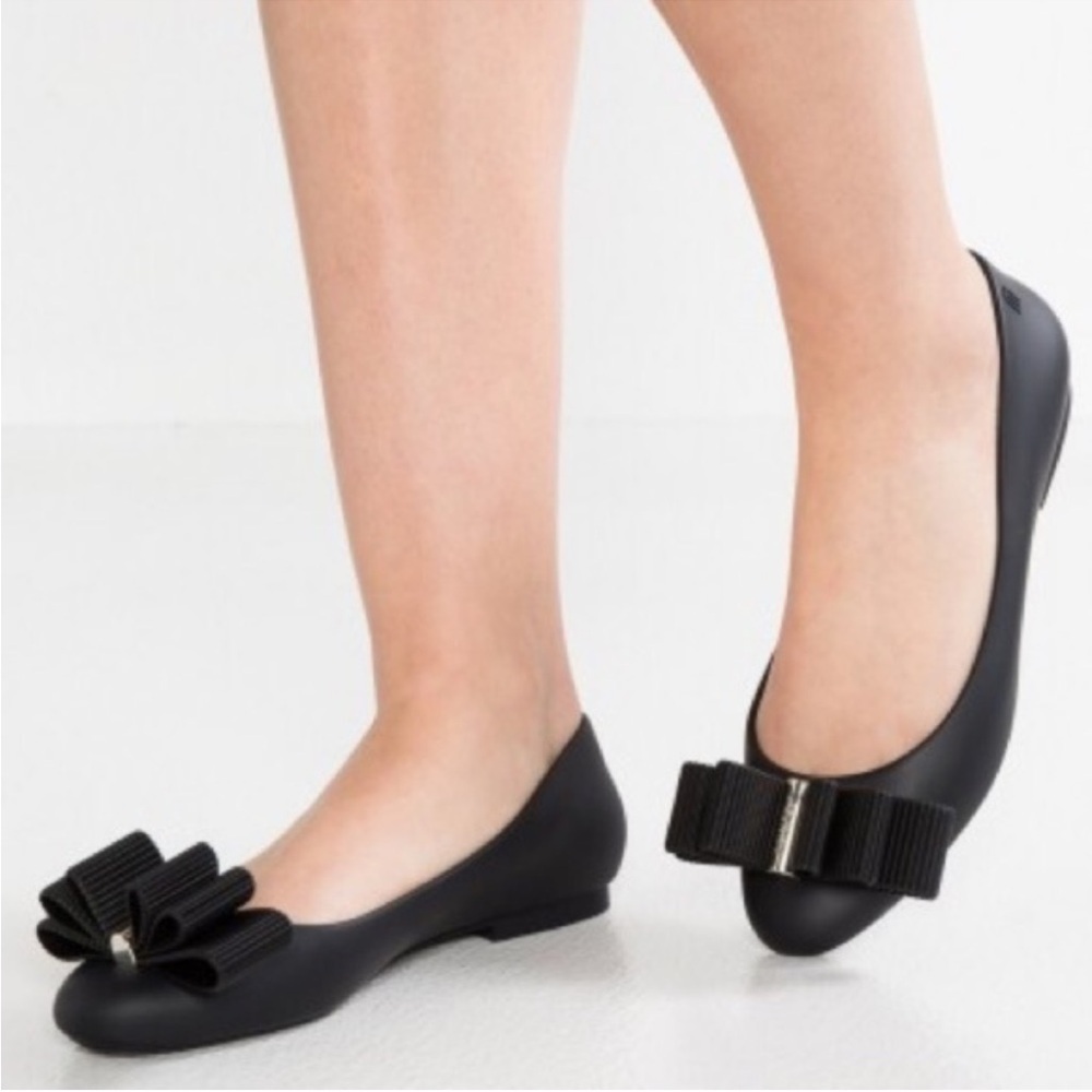 Melissa Doll Fem & Jason Wu Women Flats Jelly Rubber Black Sz 7 Goth Emo Dark
